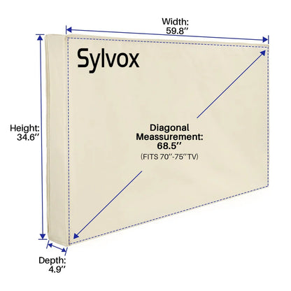 Waterproof Outdoor TV Cover for 70-75" TVs