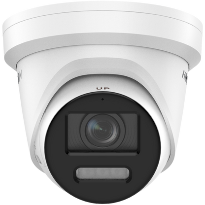 8 MP ColorVu Strobe Light and Audible Warning Fixed Turret Network Camera